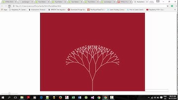 Try#1 Fractal tree Using java-script and html 5, Use of Recursion!