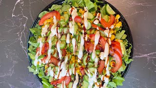 سلطة الجرجير مع الخضراوات - Rocca Salad with Vegetables