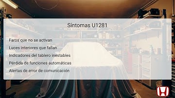 DTC U1281: Unidad de Control de Luz Automática Perdió Comunicación con MICU - Honda Accord 2012-2017