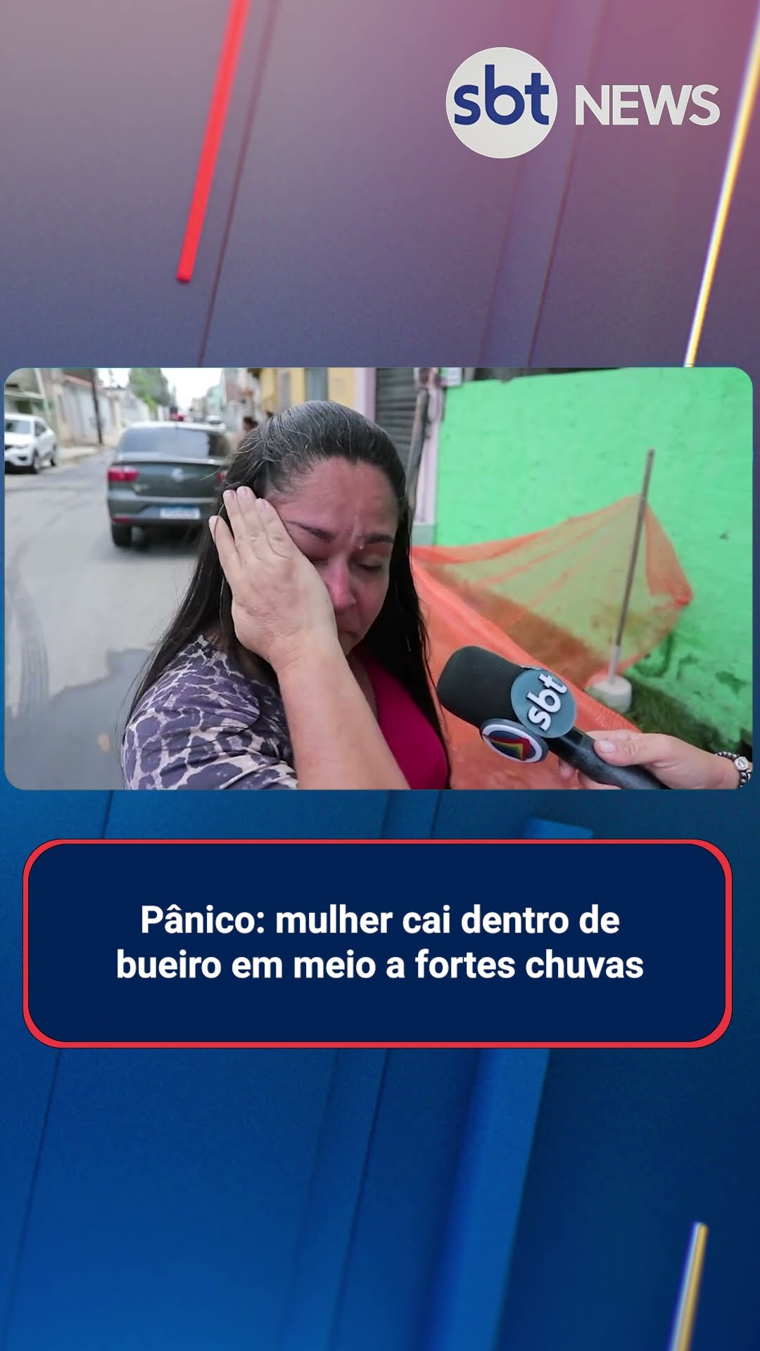 Pânico: mulher cai dentro de bueiro em meio a fortes chuvas