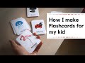 How to make flashcards for kids at home | DIY  easy and durable cards