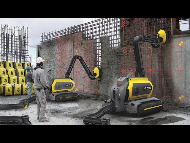 Construction workers can't believe this machine. Incredible modern construction technology. class=