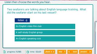 MARLINS TEST FOR JUNIOR ENGINE OFFICER V2 Listening Score 100%