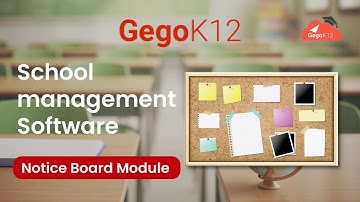 Gegok12 | School ERP | Training video | How to Create a Notice Board Module in GegoK12