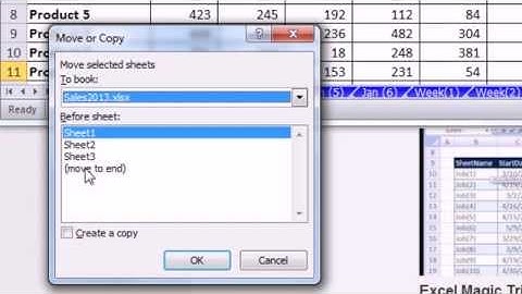 Excel Magic Trick 919: How Do I Copy An Excel Sheet? Copy or Move Worksheet Keyboard Shortcut
