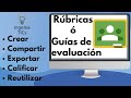 Gestión de RUBRICAS google CLASSROOM FACILITO | Guías de evaluación super SENCILLO | Tutorial 2022