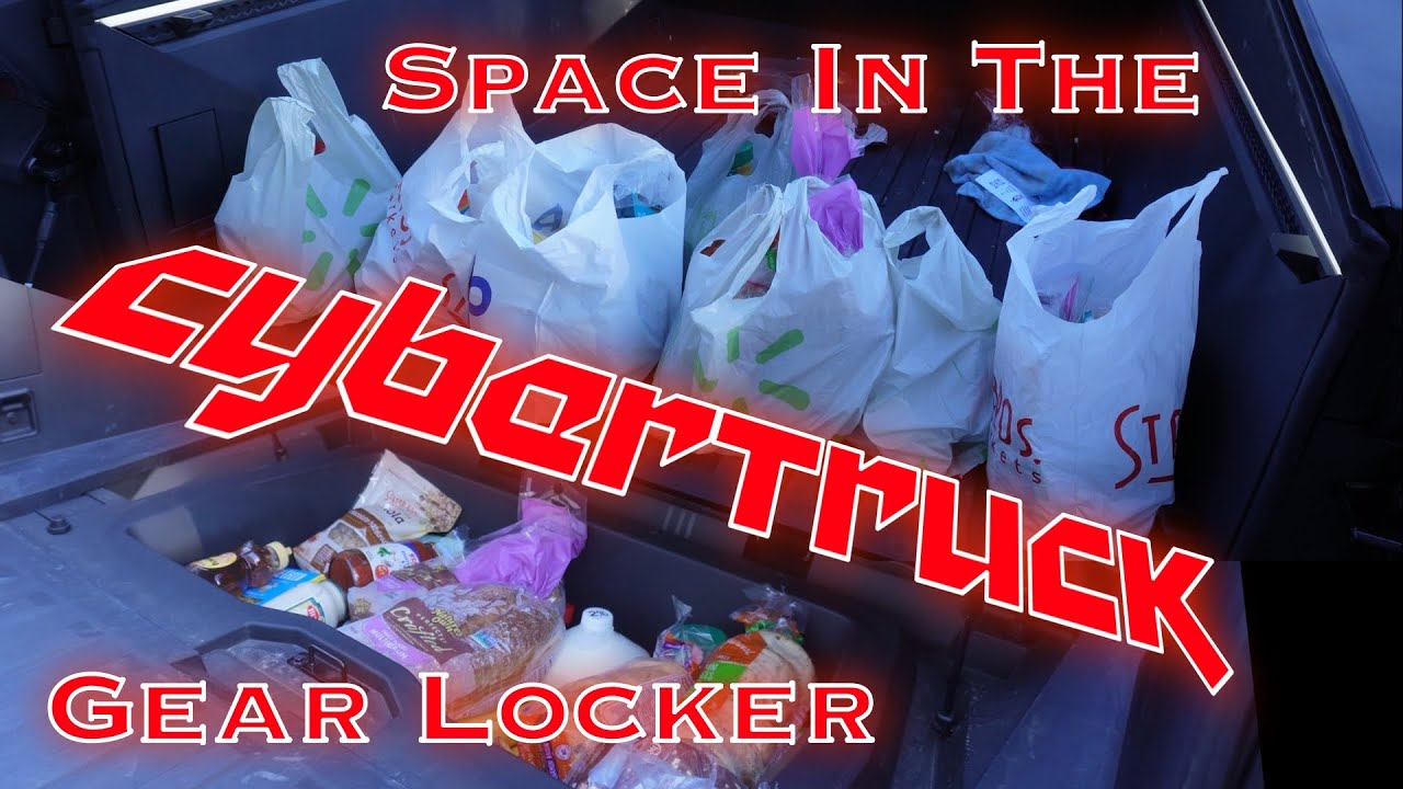 We Test the Cybertruck Gear Locker Size!!! - YouTube