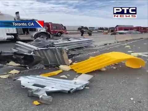 Truck Rollsover on Highway 401