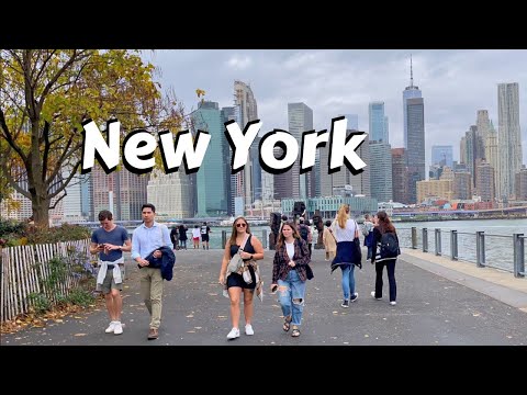 Relaxing Sunday Walk In Dumbo Park Brooklyn USA Vlog Travel Streets Of New York City 4k Video