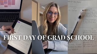 FIRST DAY OF GRAD SCHOOL VLOG📝 how I prepare for a new semester & get organized