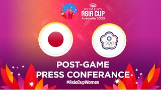 Japan v Chinese Taipei - Press Conference | FIBA Women's Asia Cup 2023