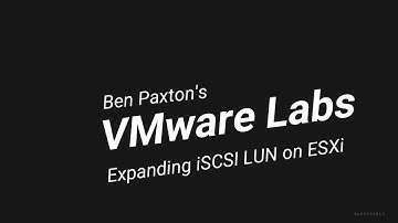 Expanding an ISCSI LUN on VMware