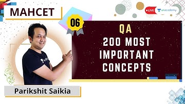 MAHCET 2021 | 200 Most Important Concepts | Quants | Parikshit Saikia | Unacademy CATalyst