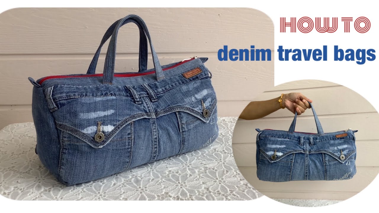 how to sew a small denim travel bag tutorial. sewing ideas a small ...