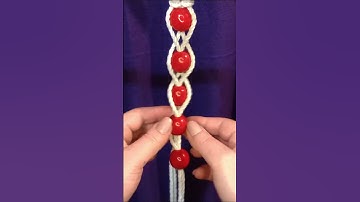 Macrame knot tutorial with beads #macrametutorial #patternknot #diy #easymacrame #basicmacrame