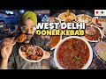 Super level doner kebab murg burra bhatti chicken in non veg food market of west delhi