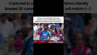 Unbelievable Record! Prasidh Krishna Bowled 20 Consecutive Dot Balls In ODI Match! 🥶🔥#prasidhkrishna