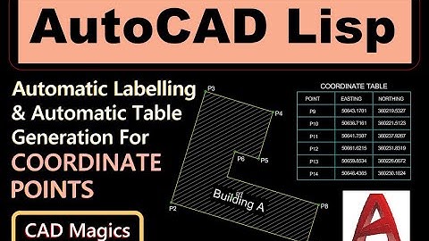 AutoCAD LISP Routine: Automatic Point Labeling & Coordinate Table Generator