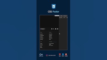 CSS Footer #css #footer #frontend