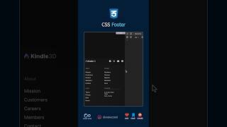 CSS Footer #css #footer #frontend