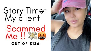 MY CLIENT SCAMMED ME!!  | PHILLY NAIL TECH | BEGINNER NAIL TECH