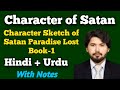 Character of Satan in Paradise Lost |Paradise Lost Book-1 Character sketch of Satan hindi