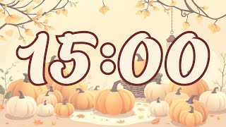 15 Minute Countdown Timer | Cozy Autumn Pumpkin | Relaxing Lofi Music