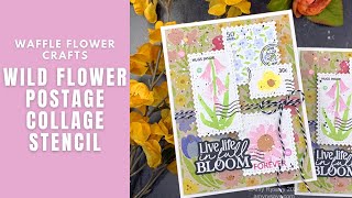 Wild Flower Postage Collage Cards | Waffle Flower