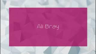 Download lagu Ali Bray - appearance
