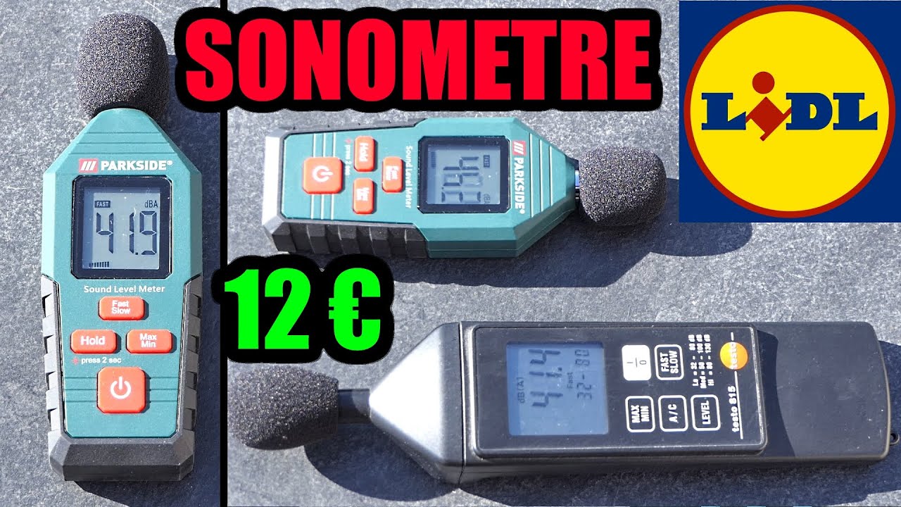 LIDL sonomètre PARKSIDE Décibelmètre PDEME 130 A1 + TESTO 05638155 Sound  Level Meter - YouTube