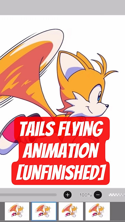 Tails Flying Animation (unfinished) #tails #sega #milesprowers #animation #supertails #ibispaintx
