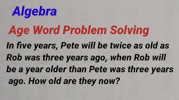 Algebra Age Word Problem Solving( 2 methods)@KasyannoEZMath