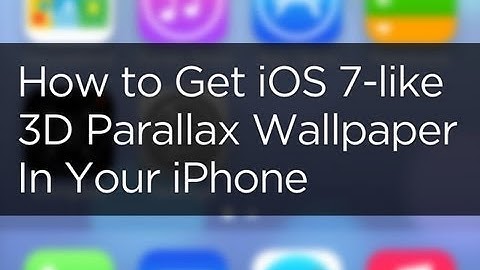 How to Get iOS 7 Parallax Wallpaper in iPhone Running iOS 6.x