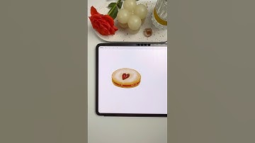 Easy Drawing in Procreate - Digital Watercolor Cookie #shorts #procreate #drawing #watercolor #art