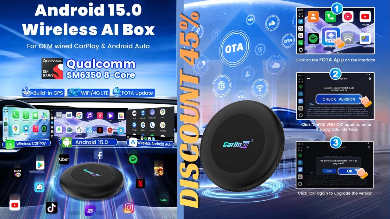2026 CarlinKit Android 15 TV Box Ultra2 SM6350 8GB 128GB CarPlay