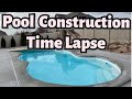 Fiberglass Pool Installation Time Lapse 5 months | Back Yard Transformation | Very Satisfying