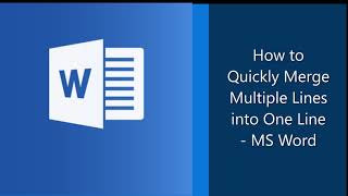 Cara cepat menggabungkan beberapa baris menjadi satu baris di MS Word