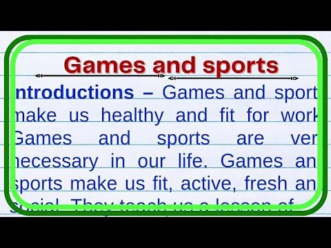 Essay on Importance of Sports and Games in English