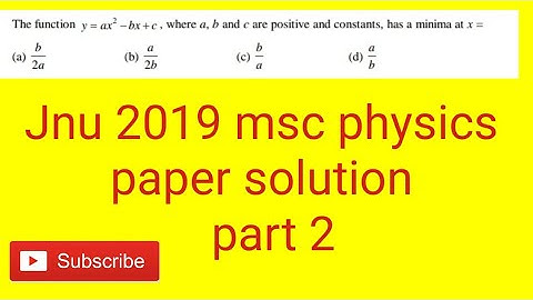 Jnu msc physics 2019 paper solution part 2 #jnu#msc#physics