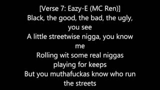 N.W.A - Real niggaz Lyrics