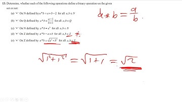 PRACTICAL QUESTIONS ON BINARY OPERATIONS #ZOOM SESSION  PART A