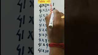 Table:-41(41 ka table)#shorts#youtubeshorts#shortvideo#shortsviral#trending 🔥🔥