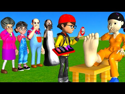 Scary Teacher 3D vs Squid Game False Toenails Squid Girl Wooden Box Nice or Error 5 Times Challenge