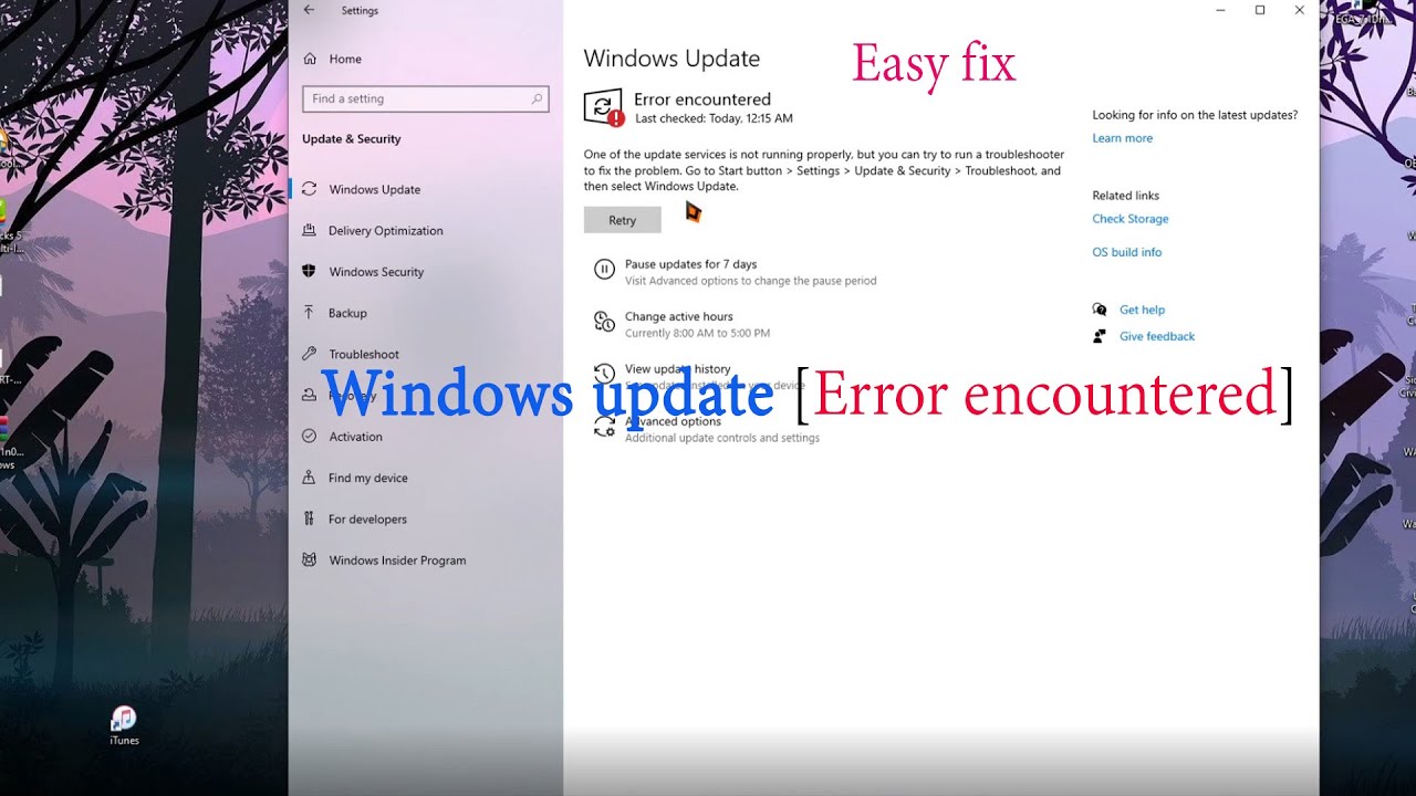 update app ไม่ ได้  Update 2022  อัพเดท Window 10 ไม่ได้ ( Error encountered | พบข้อผิดพลาด )