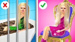 😰 OH NO, Barbie is in JAIL! Extreme Doll Makeover with Cool Gadgets by La La Life