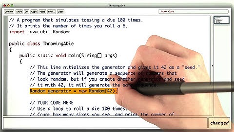 Throwing a Die - Intro to Java Programming