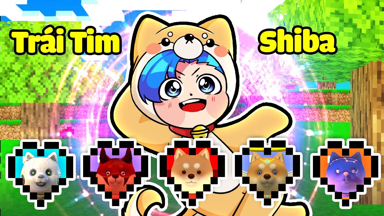 HUY NOOB SỞ HỮU TRÁI TIM SHIBA TRONG MINECRAFT*HUY NOOB CHẾ TẠO TRÁI TIM 😱🐺