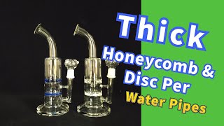 Honeycomb & Disc Perc 10.6 Inch Glass Bong 18 mm Male Joint Dab Oil Rig ShareBongs Product Review