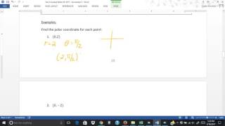 Section 10 4 Rectangular Coordinate Conversion Examples 1 & 2