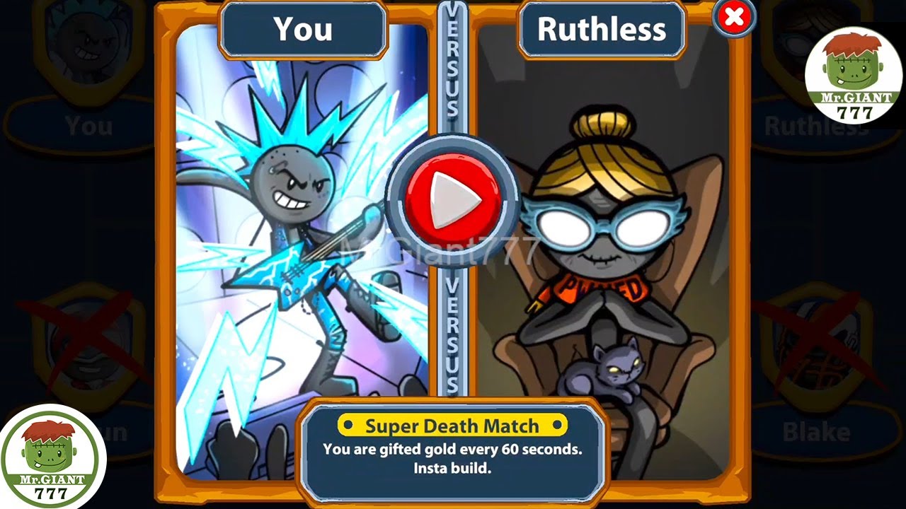 PUNK ROCK VS RUTHLESS, PUMMELER VOLTAIC VS GRIFFON TOURNAMENT | Stick War Legacy Mod | MrGiant777